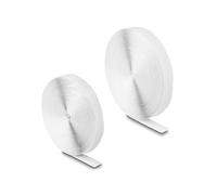 Delock cinta de gancho y lazo autoadhesiva la 10 m x an 20 mm blanco