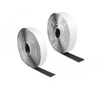 Delock cinta de gancho y lazo autoadhesiva la 10 m x an 25 mm negro