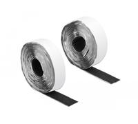 Delock cinta de gancho y lazo autoadhesiva la 5 m x an 25 mm negro
