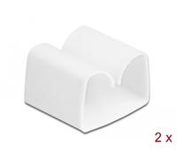 Delock clip para soporte de cable 2 piezas blanco