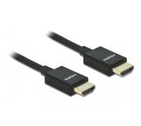 Delock coaxial cable hdmi de alta velocidad 48 gbps 8k 60 hz negro 0,5