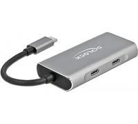 DELOCK 63260 - Concentrador USB 3,1, 4 puertos, USB-C a 2x USB-A, 2x USB-C..