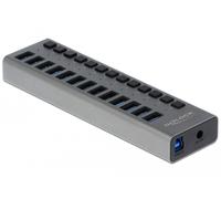 Delock concentrador externo usb 5 gbps con 13 puertos + interruptor