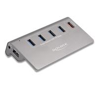 Delock concentrador usb 10 gbps con 4 puertos usb tipo-a + 1 puerto de