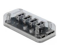 Delock concentrador usb 3.0 externo con 4 puertos transparentes