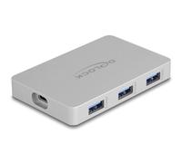 Delock concentrador usb de 7 puertos con 4 usb type-c hembra y 3 usb t