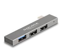 Delock concentrador usb delgado de 3 puertos con usb type-c a 1 x usb