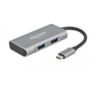 Delock concentrador usb externo 10 gbps usb type-c con 2 x usb tipo-a