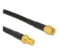 Delock Conector HF RP-SMA a RP-SMA hembra, 1 m, CFD200 low Lost