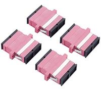 Delock Conector LWL LC Duplex Hembra/Hembra, multimodo, 4 Unidades, Color Morado