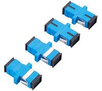 DeLock Conector LWL SC Simplex Hembra a Hembra, Modo único, 4 Unidades, Color Azul