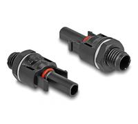 DELOCK Conectores solares DL4 para prensar, Macho y Hembra, Negro 2 Unidades Marca