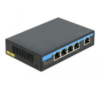 Conmutador Ethernet Gigabit DeLOCK 4 Puertos PoE + 1 RJ45