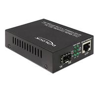 DELOCK Conversor de medios PoE+ 10/100/1000Base-T a SFP