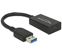 DeLOCK Converter USB 3.1 Gen 2 Type-A macho Type-C hembra activo negro 15 cm
