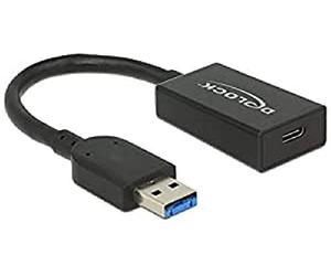 DeLOCK Converter USB 3.1 Gen 2 Type-A macho Type-C hembra activo negro 15 cm