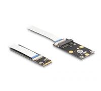 DELOCK Convertidor M.2 Clave B+M Macho a 1 x Ranura Mini-PCIe de tamaño Medio y tamaño Completo con Cable Flexible Marca