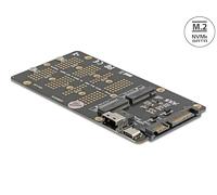 Adaptador M.2 Delock para SSD PCIe y SATA con puertos USB-C