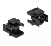 Delock cubierta keystone negro con 12,5 mm de agujero 4 piezas