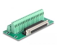 DELOCK D-Sub de 37 Pines Hembra a Bloque de terminales para Carril DIN Marca