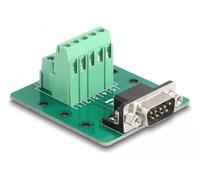 DELOCK D-Sub de 9 Pines Macho a Bloque de terminales para Carril DIN Marca