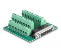 DELOCK D-Sub HD de 44 Pines Hembra a Bloque de terminales para Carril DIN Marca