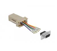 Delock d-sub hembra de 9 pines a rj12 6p/6c hembra, kit de montaje