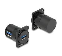 DeLOCK D-Typ módulo USB 5 Gbps Typ-A Conector Hembra a Conector Hembra 90° gewinkelt