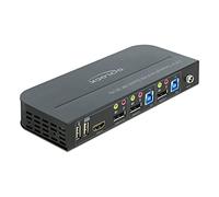 Delock DisplayPort 11482 - Conmutador KVM (1.4, 8 K, 30 Hz, con USB 3.0 y audio)