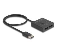 Conmutador DisplayPort 2 > 1 bidireccional 8K, Display Port Switch negro