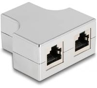 DeLOCK Divisor RJ45/T Adaptador 1 x RJ45 Hembra a 2 x RJ45 Hembra Cat.5e STP
