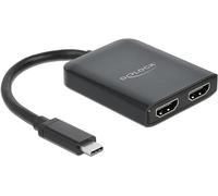 DeLock - Divisor USB Tipo C para 2 Conectores HDMI MST/VXP