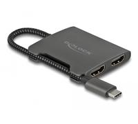 Delock divisor usb type-c (modo dp alt) a 2 x hdmi mst