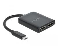 DeLock - Divisor USB Tipo C para 2 Conectores HDMI MST/VXP