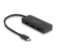 Delock divisor usb type-c (modo dp alt) a 3 x displayport mst 4k 60 hz