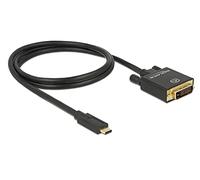 DeLock DP Cable USB Tipo C macho a DVI 24+1 4K 30 Hz 1 m Negro