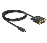 Delock DP Cable USB Type C Male to DVI 24 + 1 Male (Old Fashion) 4 K 30Hz/1 m Bl