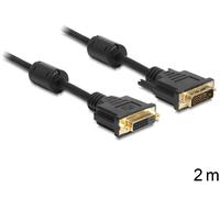 Delock dvi-d/dvi-d 2m cable dvi negro