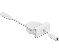 Delock Easy 45 - Cable alargador (5,5 x 2,1 mm, Conector Hembra a Hembra), Color Blanco