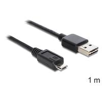 83366 Cable USB 2.0 chapado en oro 1m negro 24AWG,28AWG 480Mbps DELOCK