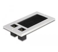 Delock entrada de cables con cepillo y 2 x rj45 keystone modular cat.6