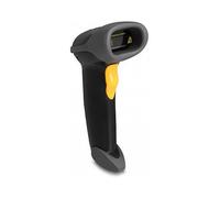Delock Escáner de Códigos de Barras USB Láser 1D Portátil - Negro, Conexión por Cable 2 m, Soporte, 200 lecturas/s, Resolución 640 x 480