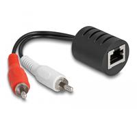 Delock extensor de audio estéreo rj45 hembra a 2 x rca macho cat.5 ha