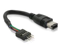DeLOCK FireWire Cable Negro 0,016 m - Cable FireWire (Negro, Male connector / Male connector, 0,016 m)
