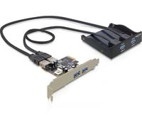 Delock front panel + pci express card tarjeta y adaptador de interfaz