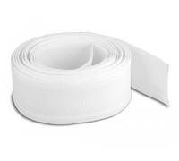 Delock funda trenzada con cierre de gancho y lazo 5 m x 19 mm blanco