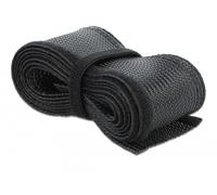 Delock funda trenzada con cierre de gancho y lazo 5 m x 19 mm negro