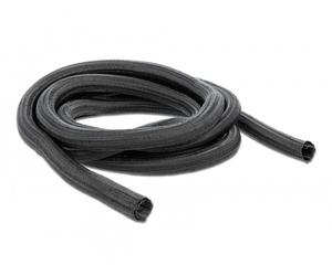 Delock funda trenzada de cierre automático 5 m x 13 mm, color negro