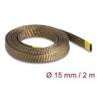 Delock funda trenzada de fibras de basalto 2 m x 15 mm marrón