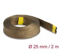 Delock funda trenzada de fibras de basalto 2 m x 25 mm marrón